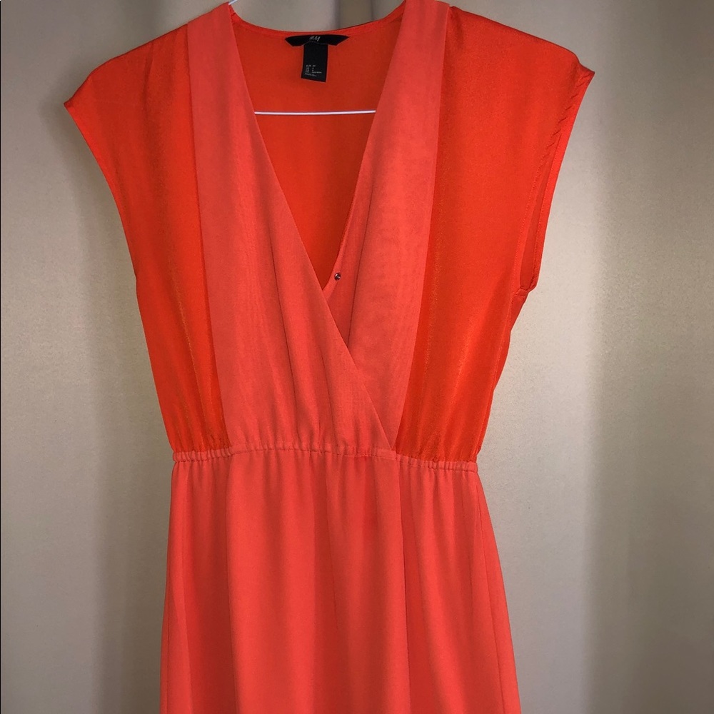 H&M Flowy Orange Dress S/M